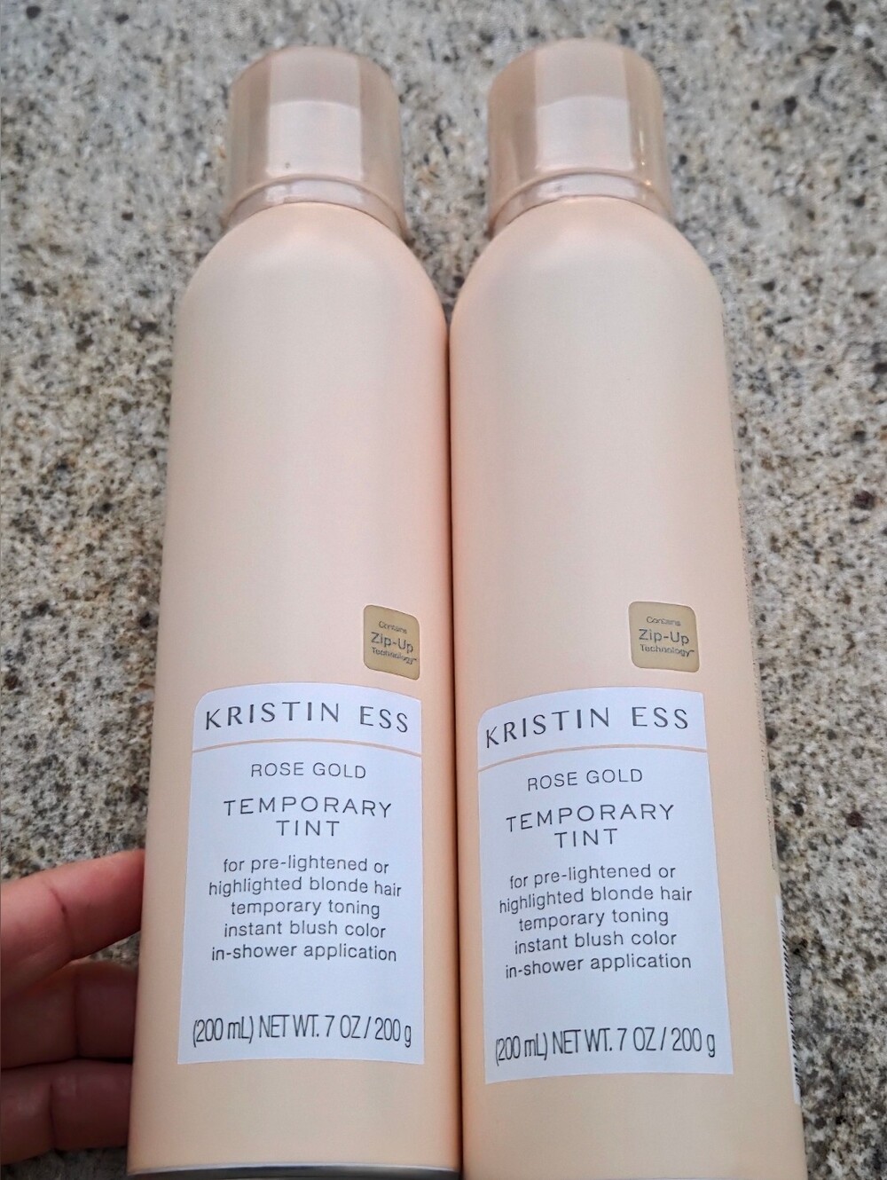 Kristin Ess Rose Gold Temporary Tint 7 oz Hair Color Spray – Set of 2